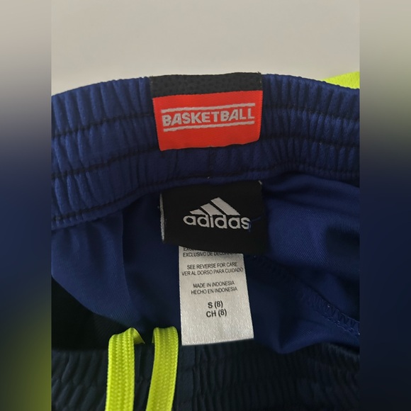 adidas Kids Navy and Neon Yellow Skorts - Picture 4 of 4